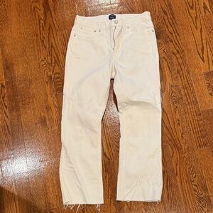 J. Crew Women's Cream Ankle Jeans